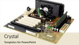  Presentation with motherboard - Presentation theme consisting of bio chips - motherboard background and a yellow colored foreground