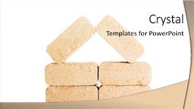  Presentation with wood chips - PPT theme with bio chips - wood sawdust briquettes isolated background and a white colored foreground