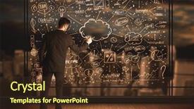  Presentation with logistics business plan - Presentation enhanced with bio data - businessman drawing business plan background and a tawny brown colored foreground