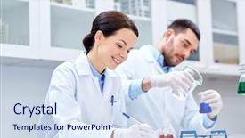  Presentation with chemistry pharmacy - Slides having bio data - science chemistry biology pharmacy background and a sky blue colored foreground