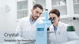  Presentation with clinical chemistry - Cool new presentation theme with bio data - science chemistry technology biology backdrop and a light blue colored foreground