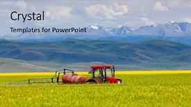  Presentation with diesel - Audience pleasing presentation theme consisting of bio diesel - rape fields backdrop and a light blue colored foreground