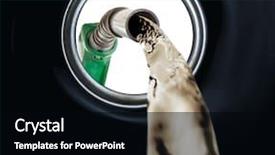  Presentation with refilling - Presentation theme with bio diesel - refilling fuel view from inside background and a black colored foreground