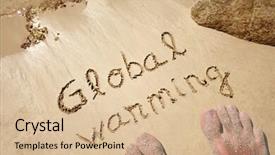  Presentation with global warming - Cool new slide deck with bio eco natural life world backdrop and a  colored foreground