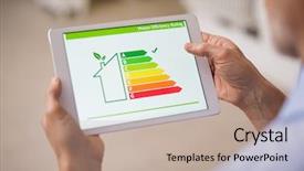  Presentation with energy efficiency - Presentation theme featuring bio energetic house energy background and a coral colored foreground