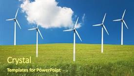  Presentation with alternative energy - Cool new slides with bio fuels - wind-turbines alternative energy backdrop and a tawny brown colored foreground