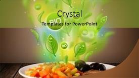  Presentation with bio - Slides enhanced with bio green plate of food background and a  colored foreground