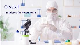  Presentation with testing - Colorful theme enhanced with bio hazard - food scientist testing new stuff backdrop and a sky blue colored foreground