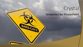  Presentation with road yellow - Audience pleasing PPT layouts consisting of bio-hazard-symbol-with-sars backdrop and a light gray colored foreground