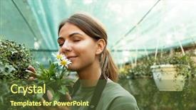  Presentation with aesthetics cute - Slides featuring bio inspired - photo of attractive cute woman background and a tawny brown colored foreground