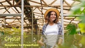  Presentation with how to be happy - Presentation theme having bio inspired - portrait of young happy cheerful background and a tawny brown colored foreground