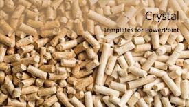  Presentation with light - Beautiful presentation theme featuring bio mass - dark and light wooden pellets backdrop and a coral colored foreground