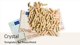  Presentation with bio - Slide deck enhanced with bio mass - top view of pellets background and a lemonade colored foreground