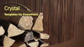  Presentation with wooden - Colorful slide set enhanced with bio material - basket with firewood on wooden backdrop and a  colored foreground