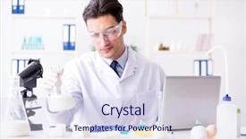  Presentation with testing - Colorful slides enhanced with bio medical computer - food scientist testing new stuff backdrop and a  colored foreground