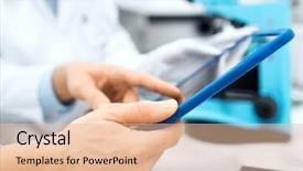  Presentation with chemistry tablet - Audience pleasing presentation consisting of bio medical computer - science chemistry technology biology backdrop and a lemonade colored foreground