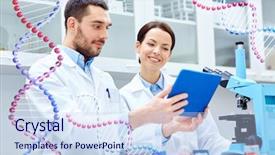  Presentation with chemistry tablet - Audience pleasing slide set consisting of bio medical computer - science chemistry technology biology backdrop and a  colored foreground