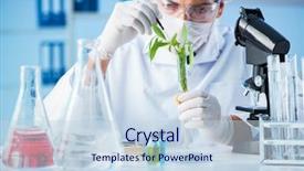  Presentation with biotechnology lab - Amazing slide set having bio medical engineear - biotechnology concept with scientist backdrop and a  colored foreground