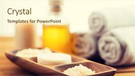  Presentation with cosmetics natural - Presentation design consisting of bio oil - beauty spa body care natural background and a cream colored foreground