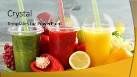  Presentation with mango juice fresh tropical fruit - Presentation design featuring bio plastic - fresh juice mix fruit healthy background and a light gray colored foreground