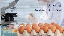  Presentation with quality control - Amazing presentation theme having bio safety - quality control expert inspecting backdrop and a lemonade colored foreground