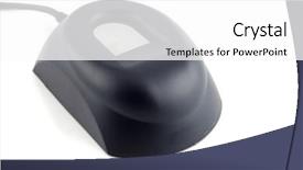  Presentation with biometric device - Cool new slide set with bio sensor - biometric fingerprint device backdrop and a white colored foreground