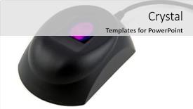  Presentation with biometric device - Slides having bio sensor - biometric fingerprint device background and a  colored foreground