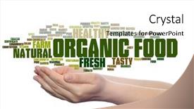  Presentation with farm food - Theme having bio vegetables abstract word cloud background and a white colored foreground