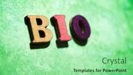  Presentation with bio - Slides featuring bio-word-on-a-green background and a mint green colored foreground
