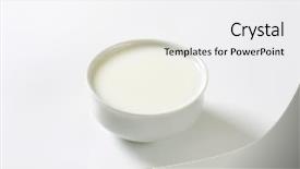  Presentation with ceramic - Cool new presentation with bioceramic - ceramic bowl with fresh milk backdrop and a white colored foreground