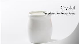  Presentation with cup coffee - PPT theme enhanced with bioceramic - ceramic cup with milk background and a white colored foreground