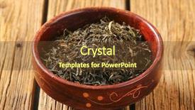  Presentation with jasmine - PPT layouts consisting of bioceramic - dried jasmine tea background and a tawny brown colored foreground