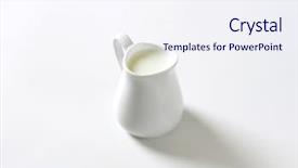  Presentation with pure white - Audience pleasing presentation theme consisting of bioceramic - freshly milked milk backdrop and a sky blue colored foreground