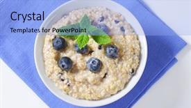  Presentation with blueberries - Audience pleasing presentation consisting of bioceramic - overhead view of bowl backdrop and a light blue colored foreground