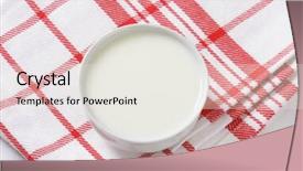  Presentation with milk can - Audience pleasing PPT layouts consisting of bioceramic - overhead view of ceramic bowl backdrop and a sky blue colored foreground