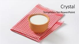  Presentation with milk - Cool new PPT theme with bioceramic - portion of organic milk backdrop and a white colored foreground