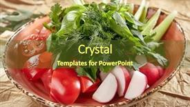  Presentation with sweet basil - Amazing slides having bioceramic - vegan plate of fresh sliced backdrop and a tawny brown colored foreground