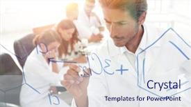  Presentation with boar - Cool new presentation theme with biochemical - view through the transparent board backdrop and a sky blue colored foreground