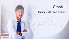  Presentation with whiteboard kids cute - Colorful presentation design enhanced with biochemical - young chemist standing in front backdrop and a sky blue colored foreground