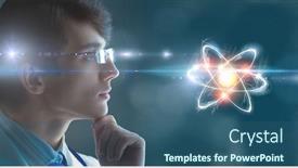  Presentation with biochemistry - Cool new slide set with biochemistry and technologies mixed media backdrop and a ocean colored foreground