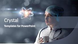  Presentation with biochemistry - Amazing slide deck having biochemistry and technologies mixed media backdrop and a gray colored foreground