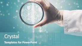  Presentation with biochemistry - Theme having biochemistry research test background and a teal colored foreground