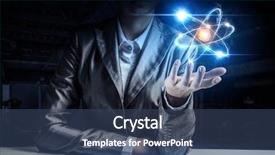  Presentation with exploration - PPT theme consisting of chemistry 3d rendering molecular structure - biochemistry study and exploration mixed background and a ocean colored foreground