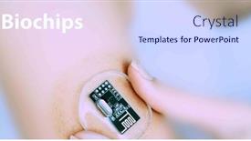  Presentation with diabetes medical devices - PPT layouts with biochips-microscopic-devices-implanted background and a sky blue colored foreground