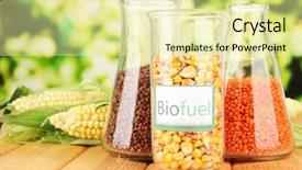  Presentation with bio fuel - Theme with biodiesel plant - conceptual photo of bio fuel background and a blonde colored foreground