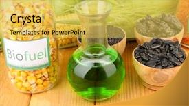  Presentation with bio fuel - Cool new theme with biodiesel plant - conceptual photo of bio fuel backdrop and a yellow colored foreground