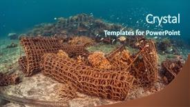  Presentation with restoration - Amazing presentation having underwater shot of metal structure backdrop and a ocean colored foreground