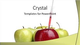  Presentation with bioengineering - Audience pleasing presentation theme consisting of bioengineering - red and green apples backdrop and a white colored foreground