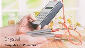  Presentation with alternative medicine - Amazing slide deck having biofeedback-device-used-in-alternative backdrop and a coral colored foreground