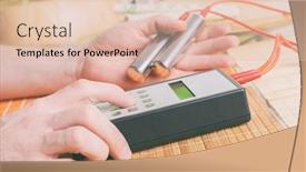  Presentation with alternative medicine - PPT theme consisting of biofeedback-device-used-in-alternative background and a lemonade colored foreground